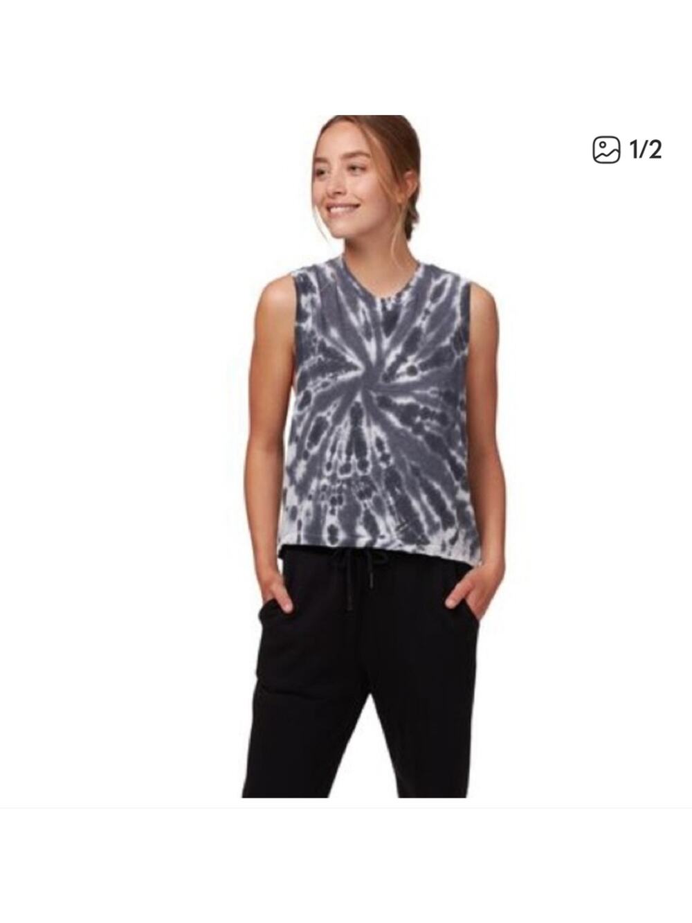 Free People FP Movement tie-dye muscle tank Sz Small